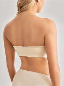 BloomMama Seamless, Bandeau, Nursing, Maternity, High Elasticity, Ruched, Strapless, Minimalist Fashion, Skin-Tone, Maternity Bra, Pregnancy, Nursing Period - Beige - View 2