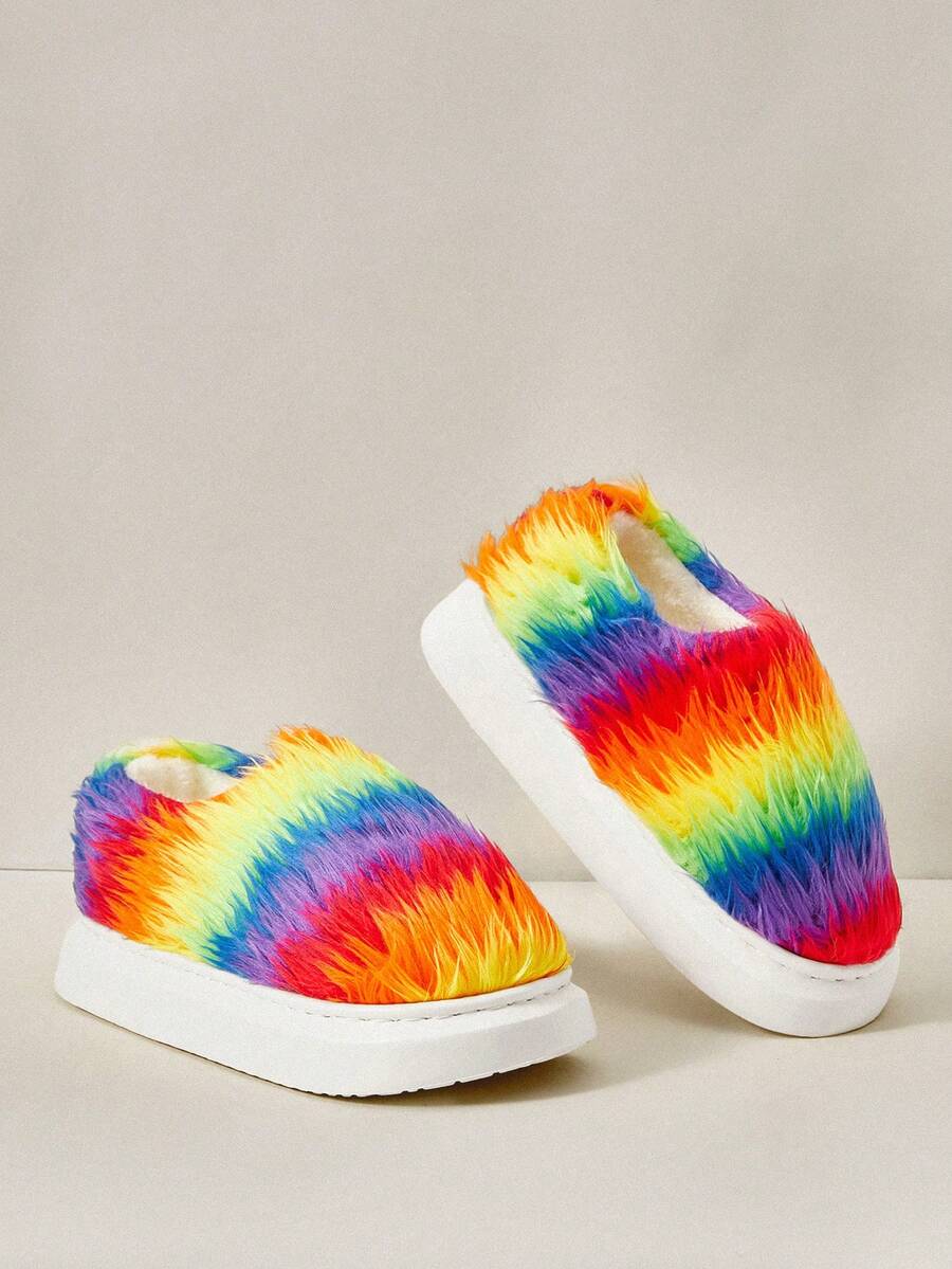 Cuccoo Cute Autumn/Winter Indoor Slippers, Plush Closed Toe Thick Sole Warm Women House Slippers - Multicolor - View 1