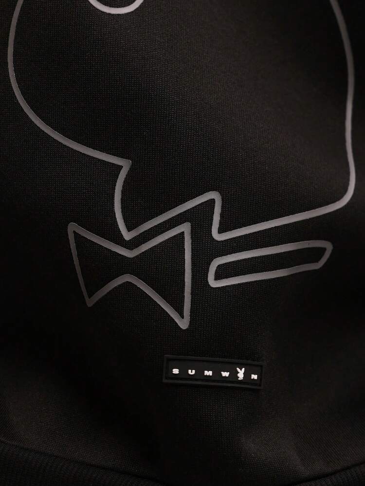 PLAYBOY X SUMWON Felpa con cappuccio e cerniera con tasca centrale