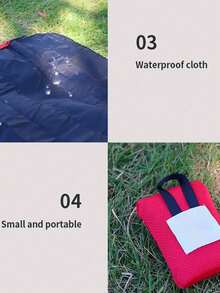 1pc Ultra-Thin Waterproof Folding Picnic Mat ,Pocket Picnic Mat,Portable Waterproof Mat For Beach And Lawn Sandproof Beach Blanket, Outdoor Camping,Beach Blanket Quick Drying Compact Soft Pocket Outdoor Beach Stuff Mat - Multicolor - View 6