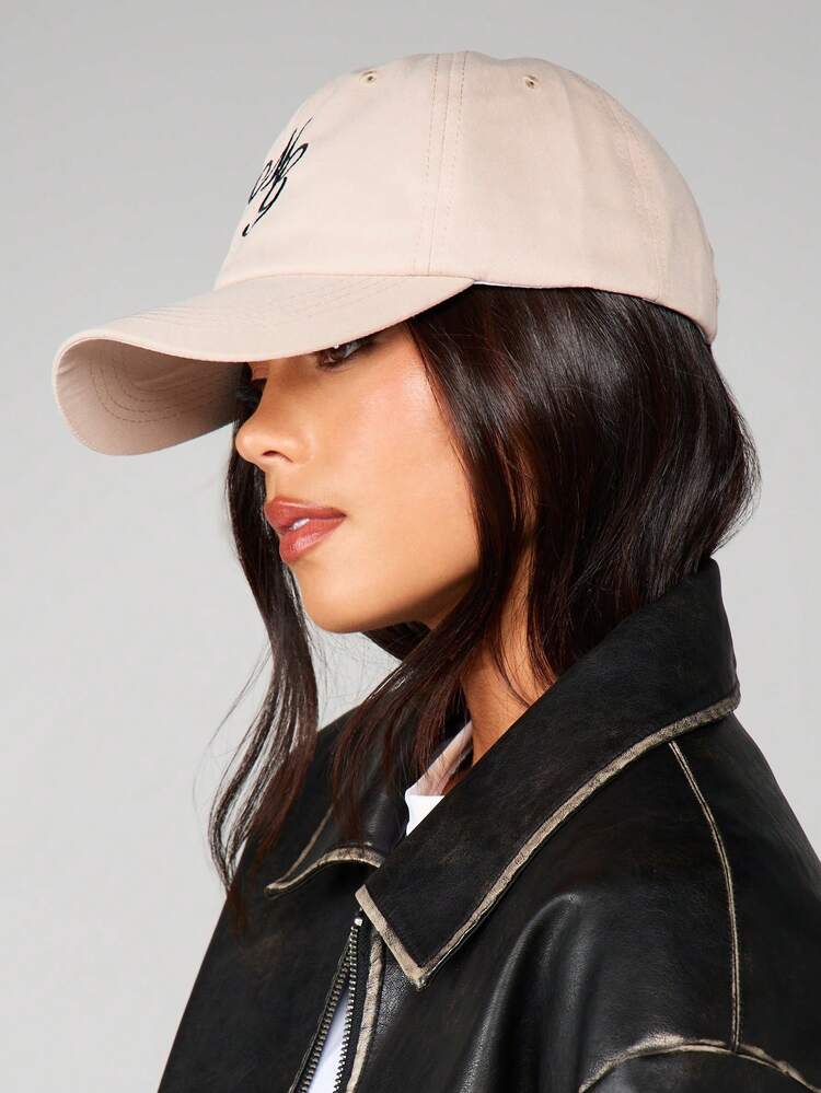 MISSGUIDED Embroidered Monogram Baseball Cap With Adjustable Strap