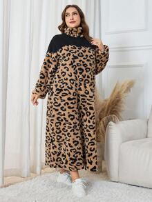 Lacomfia 大码女式优雅休闲长款运动衫 - 彩色 - 查看 5