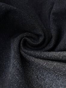 Manfinity EMRG Men's Casual Loose Fit Distressed Black Denim Jeans, Perfect Holiday Gift For Boyfriend & Husband Black Baggy Jeans Men Men Jeans Loose Fit Black Mens Jeans