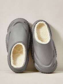 Cuccoo Women's Solid Color Thermal Lined Winter Indoor Slippers - Grey - View 1