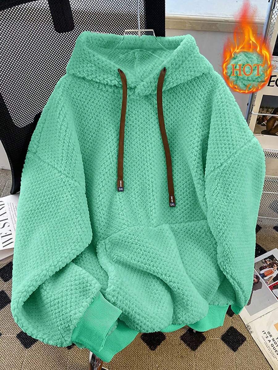 GlowEve 25件秋冬新款高端小众毛绒保暖连体卫衣 - 薄荷綠 - 查看 1