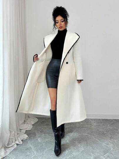 Modelyn Cárdigan largo de mujer con mangas largas, bordado con dragón y fénix, con parches de encaje, apropiado para citas en otoño/invierno