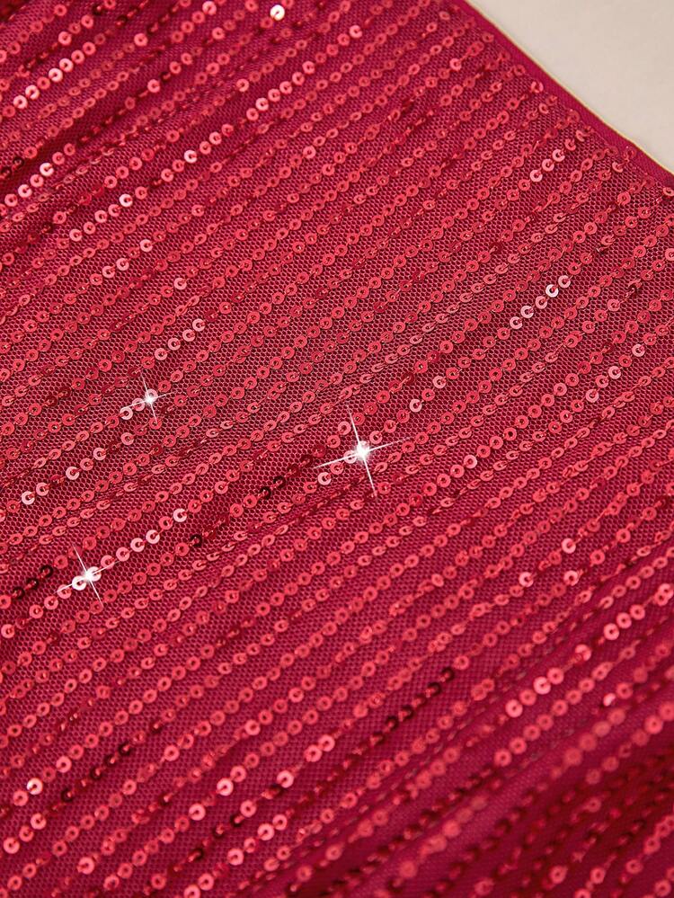 Plus Size Women's Party Surplice Neck Sequin Cinched Waist Waist Flared Hem Dress Fall Clothes For Women  Winter Clothes Plus Size Burgundy Dress Plus Size Satin Dress Long Sleeve Elegant Dress Curve Elegant Dress Plus Size Elegant Dress Christmas Women's Clothing  Christmas New Year Dress  Party Dress Elegant Dresses For Party Long Party Dresses Wedding Party Dress Evening Dress Chic Wedding Sequin Dress Winter Clothes For Women Cozy Fall And Winter Clothes For Women  Elegant Dresses For Party