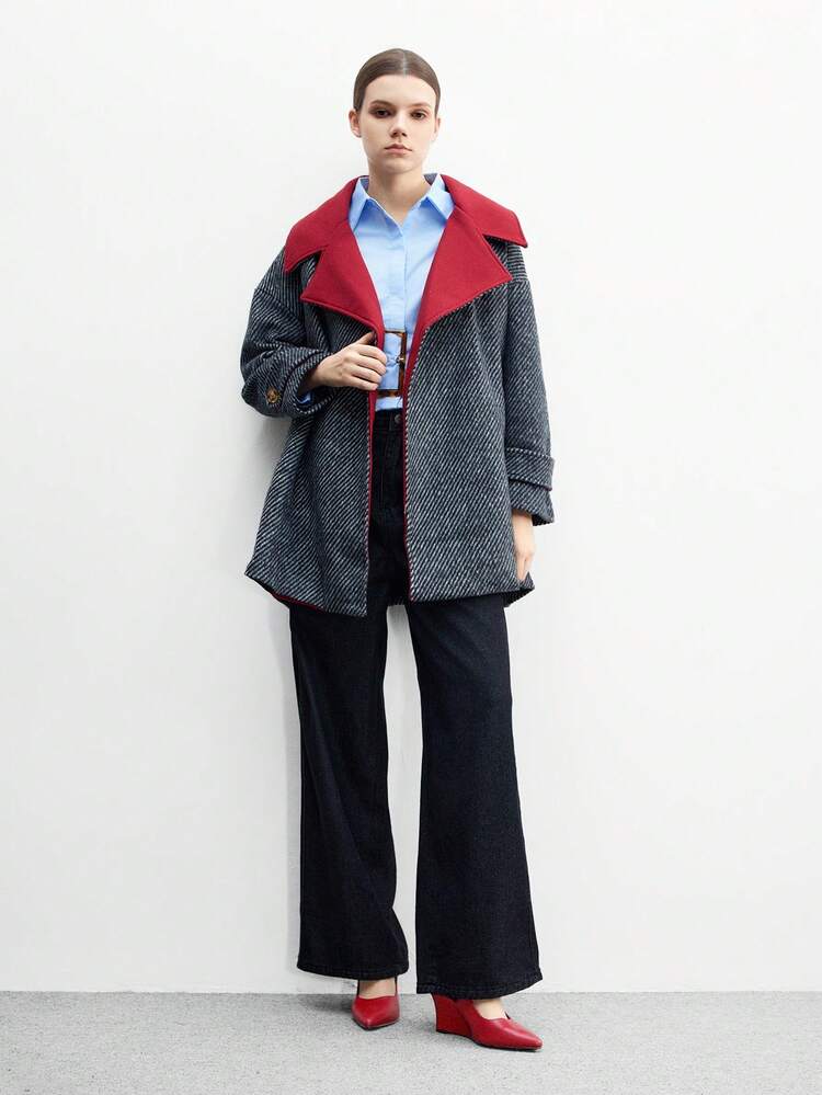 CUCCOO BIZCHIC Bombas de cuña con correa trasera elegantes y cómodas para mujer, de punta afilada y tacón de cuña, color burdeos