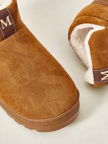 Cuccoo 女士棕色羊毛衬里休闲舒适家居拖鞋 - 棕色 - 查看 3