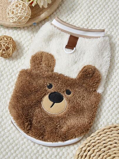 PETSIN 超柔软圣诞天鹅绒宠物连帽衫，适合小型犬和猫 - 毛绒衬里秋冬运动衫背心，配有安全牵引扣，是泰迪小狗、室内猫的可爱节日服装，非常适合季节性派对、拍照和日常舒适