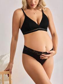 Moonlight&Mama Comfortable Daily Nursing Bra (No Lining, No Underwire) - Black - View 5