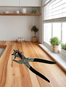 皮革打孔器，9 英寸重型皮革皮带打孔器，6 号旋转皮带手动打孔器，非常适合皮带、背带、DIY 皮革工艺和修理