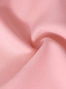 Sparklyn 少女撞色双排扣粉色夹克 + 白色长袖衬衫打底衫，粉色裤子优雅装扮 - 粉色 - 查看 3