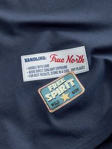 SWAVVY 男士修身短袖海军蓝T恤，全身数码印花，夏季 - 藍色 - 查看 5