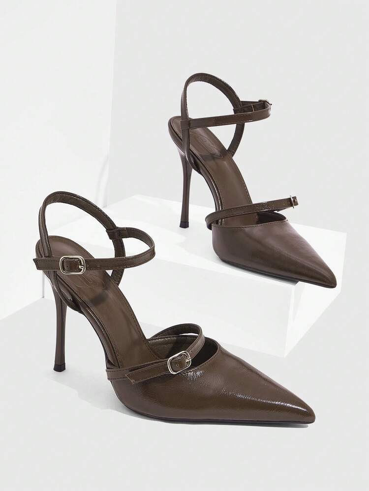 CUCCOO SZL Women's Casual Minimalist Solid Color High Heel Pumps