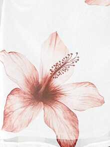 Travachic KIDS Girls Bodycon Long Dress Asymmetrical Neck White Floral Print Fitted Silhouette One Shoulder Dress Girls Girl Midi Dress Bodycon Dress Girls Dress - Beige - View 6