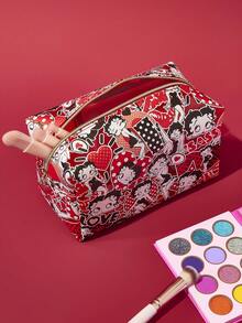 Betty Boop x SHEIN 1 Túi đựng mỹ phẩm dung tích lớn, túi đựng đa năng, túi đựng đồ nhỏ, túi du lịch, túi đựng đồ điện tử, thích hợp để mang theo đồ dùng nhỏ hàng ngày, khi đi du lịch, sử dụng văn phòng, trang điểm hoặc học tập, được thiết kế đặc biệt cho phụ nữ và học sinh, vui tươi, gợi cảm, đáng yêu, quà tặng ý tưởng, tiệc tùng, ngày lễ, ngày Valentine. - Nhiều màu - Xem 3