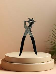 皮革打孔器，9 英寸重型皮革皮带打孔器，6 号旋转皮带手动打孔器，非常适合皮带、背带、DIY 皮革工艺和修理