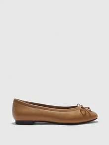 CUCCOO BIZCHIC Sepatu Loafer Kasual Bergaya dengan Hiasan Pita untuk Wanita - Coklat - View 7