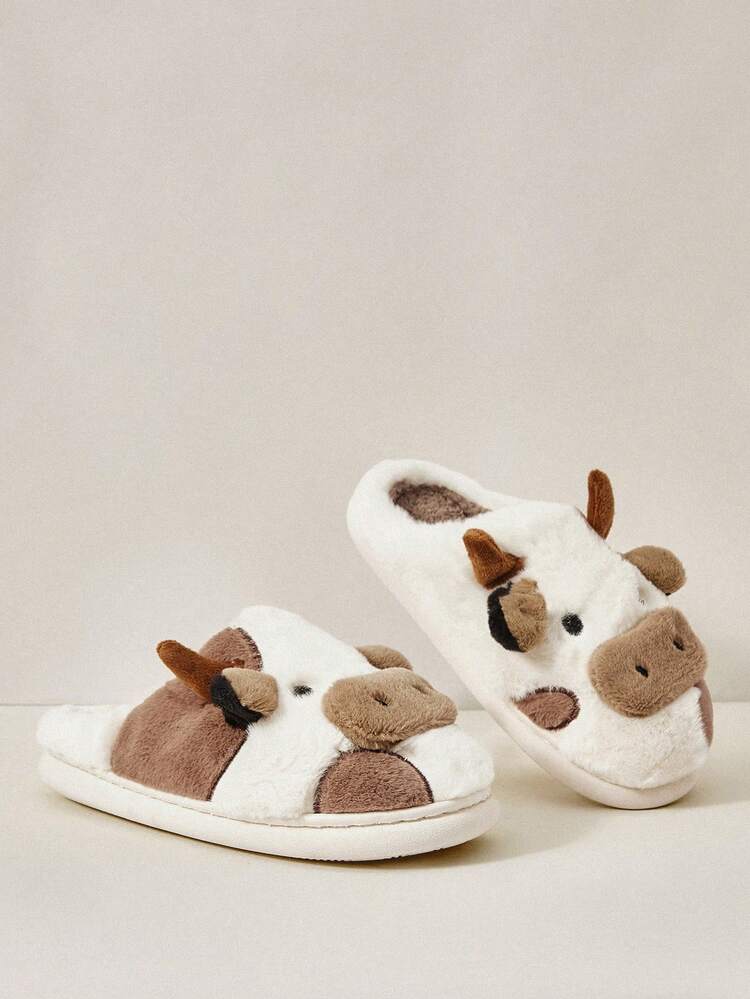 Women's Cartoon Cow Pattern Fashionable Indoor Slipper For Summer Vacation Shoes Summer