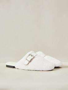 Cuccoo Women's Fashion Black Mesh Flat Shoes - White - View 5