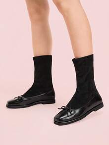 CUCCOO DOLLMOD Giày bốt cổ thấp màu đen Daphne dành cho nữ, thích hợp cho mùa thu/đông. - màu đen - Xem 5