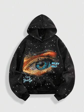 Street Life Men's Avant Street Fashion Casual Eyeglasses Print Hoodie