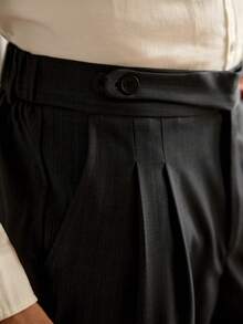 HIMLAND Quần âu nam đơn sắc tối giản thường ngày - màu đen - Xem 6