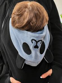 SHEIN Maternity Cartoon Pattern Zip-Up Hooded 3-In-1 Jacket