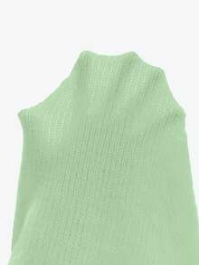 EMERY ROSE Women's Loose Fit Crew Neck Pullover Sweater With Ribbed Cuffs - Mint Green - View 8