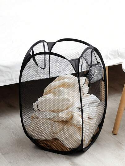 1pc Pop Up Laundry Basket With Handle - Foldable Mesh Laundry Basket For Storing Dirty Clothes, Suitable For Children To Change Clothes/Adults To Change 3-4 Pieces Of Clothing (Please Take Care To Check The Size Before Placing An Order)