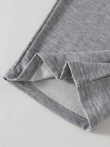 SHEIN Sparklyn 2pcs/Set Teens/Girls Casual All-Match Versatile Daily Wear & Workout Loose Wide Leg Sweatpants, Autumn/Winter - Multicolor - View 7