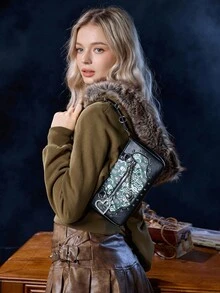 HARRY POTTER X SHEIN Fashionable Women Shoulder Bag, - Black - View 1