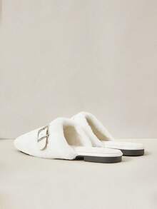 Cuccoo Women's Fashion Black Mesh Flat Shoes - White - View 4