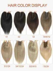 Hair Toppers For Women Real Human Hair Toppers 12 Inch Hair Topper Straight Hair Pieces For Women With Thinning Hair To Adding Hair Volume - Natural Black - View 6