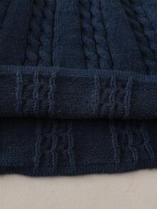 Tween Girls Sweater Dresses, Fashion Elegant Cute Bow Puff Sleeve Pullover Short Dress Girls Navy Blue Dress Girls Winter Dress Long Sleeve Knitted Dress Tween Elegant Dark Blue Dress Girls Cable Knit Dress