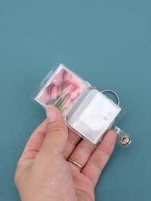 16 - Page 1 - Inch Shiny White Mini Photo Album Keychain, A Simple And Delicate Insert - Type Document Storage Album For Students, Which Can Be Put Into Bags. - Clear - View 8