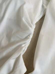 Franclia Ladies Lace Paneled Top With Chest Pads - White - View 3