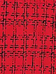 SHEIN Clasi Plus Size Women Winter Jacket, Faux Tweed Pattern, Front Open Long Sleeve, With Pearl Buttons And Pockets/Christmas - Red - View 5