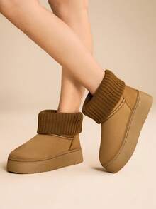 CUCCOO EASI 女士圆头平底雪地靴 - 棕色 - 查看 7