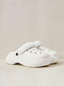 Cuccoo Women's Autumn & Winter Plush Comfortable Fashionable Plastic Slippers For Casual Beach Style - White - View 5