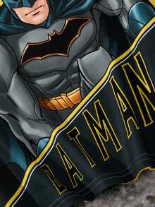 BATMAN X SHEIN 85th 男童时尚卡通英雄印花休闲短袖T恤，夏季 - 黃色 - 查看 6