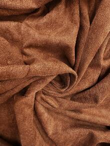 SHEIN Clasi Women's Suede Fleece Shirt Dress, Suitable For Commuting, Outings, And Gatherings,Winter Dress Fall Clothes For Women Autumn Dress Elegant Brown Dress - Brown - View 9