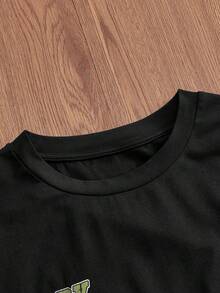 SWAVVY Men's Casual Commuting Fashion Street Contrast Stripe Print 2 In 1 Long Sleeve T-Shirt, Spring/Autumn,Streetwear