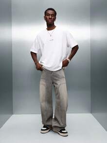 PLAYBOY X SUMWON 宽松版型图案 T 恤杂志封面拼贴印花短袖休闲棉质 T 恤夏季街头服饰 - 白色 - 查看 4