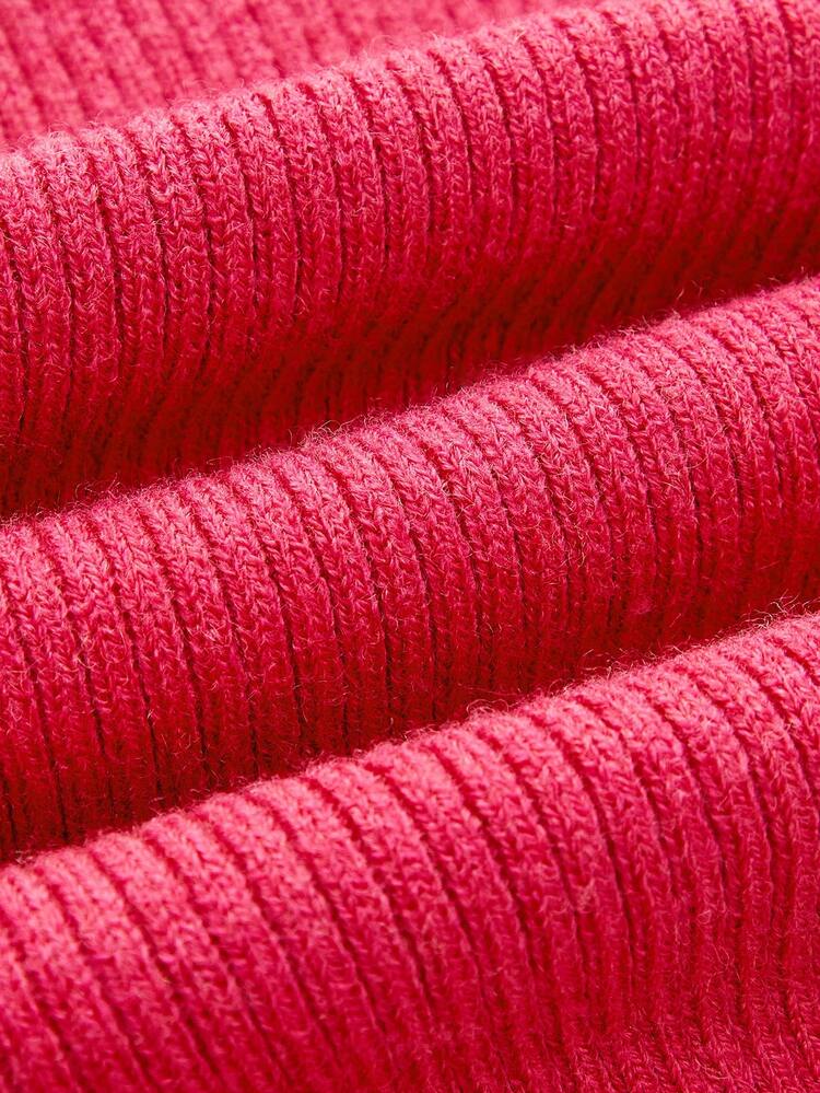 Cardigan aderente rosa in maglia a costine con bottoni in finta perla sul davanti, elegante top casual da ufficio per primavera/estate, adatto anche per uscite e feste, stile francese parigino
