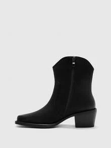 CUCCOO BIZCHIC Women's Fashionable Black Mid-Calf Boots - Black - View 9