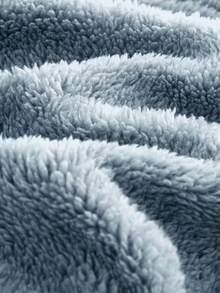 Cozy Pixies 毛绒加厚幼儿童男童连帽长袖前开式恐龙角图案浴袍恐龙衣服男童恐龙衣服 - 霧霾藍 - 查看 3