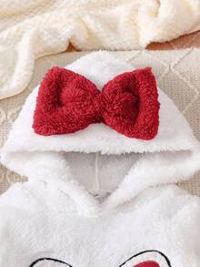 SHEIN 2件套女婴加厚羊毛保暖服，秋冬 - 紅色 - 查看 8