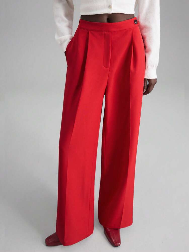 2025 Autumn/Winter New Fashion All-Match Versatile Minimalist Romantic Pants Suitable For Wedding Guests, Hosts, Outings, Parties, Concerts, Brunch, Airport, Halloween, Christmas, National Day, New Year Celebrations. Suitable For 5-15°C, Business Casual, Commuter, Daily Wear, Autumn/Winter, New Year, Christmas Attire